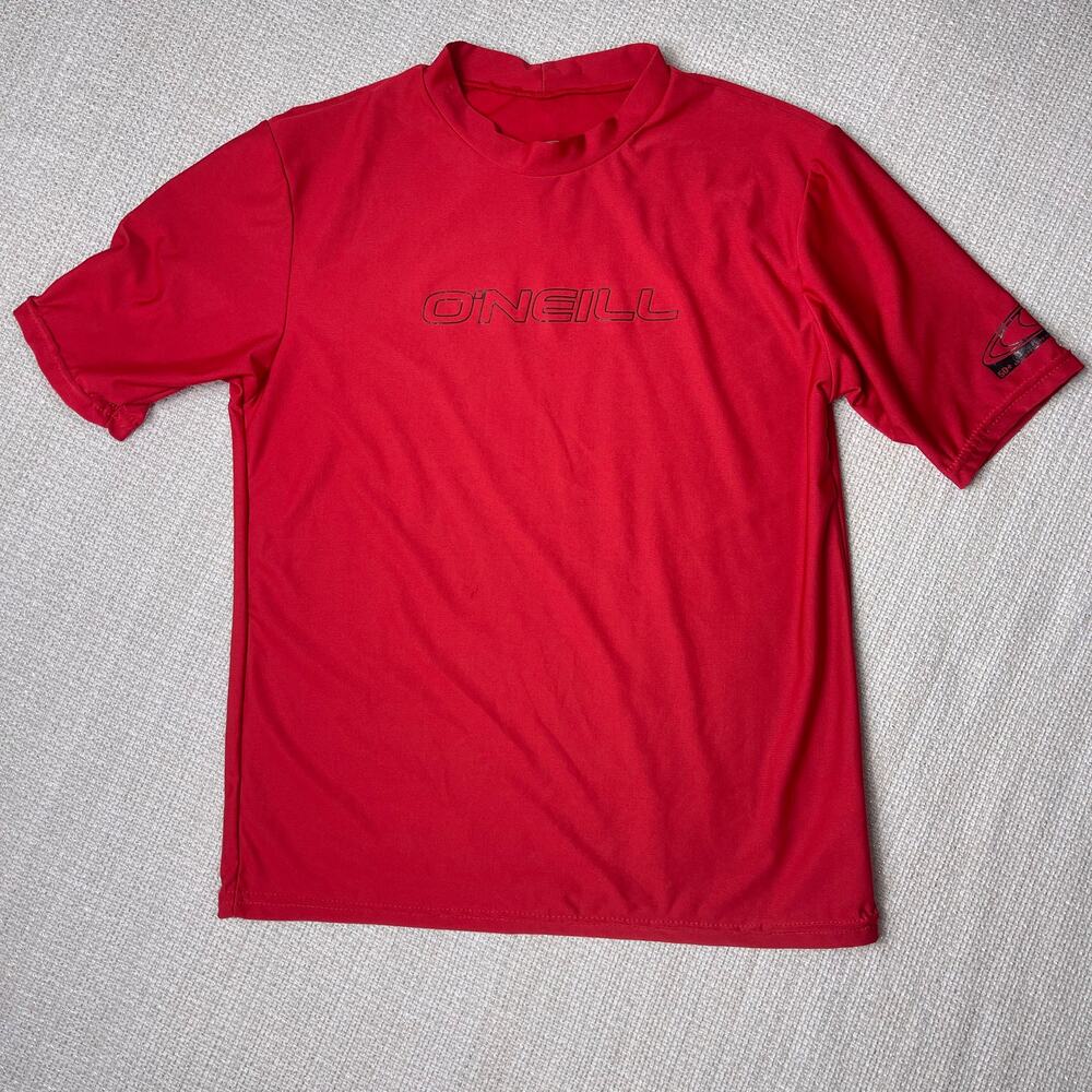 O'neill Big‎ Kids Boys Red Short Sleeve Swim Shirt Rashguard Size 12